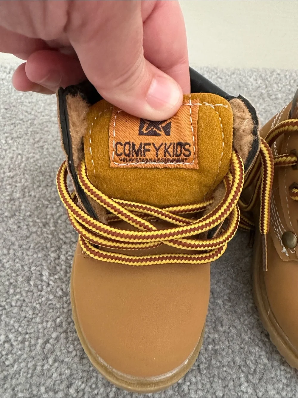 Tan Faux-Fur Lined Toddler Winter Boots